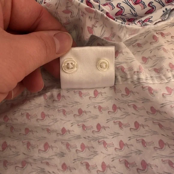 Jos A Bank 1905 Men’s Short Sleeve Button Down Shirt Flamingo Print Size XL - Picture 9 of 9